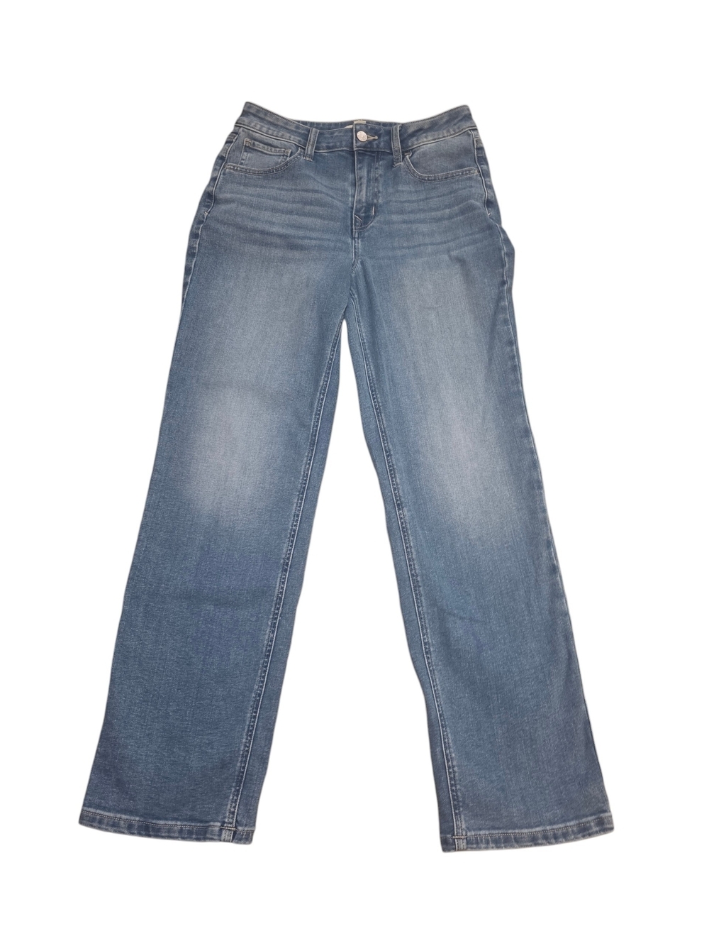 M Jeans By Maurices Women's Straight-Leg Jeans in Medium Blue Wash
